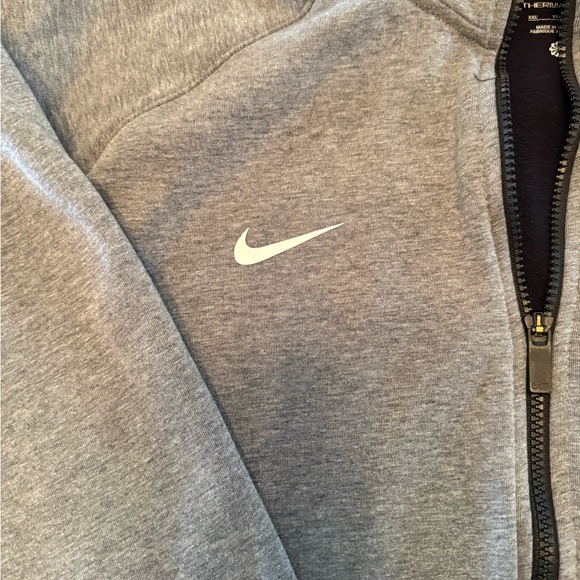 Nike Gray Kansas City Chiefs Zip-Up Hoodie dri-fit next ones - Picture 8 of 14